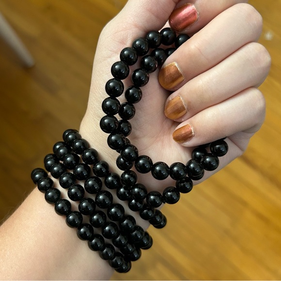 Obsidian 8mm beaded bracelet - Picture 1 of 2